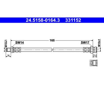 Flexible de frein ATE OEM MR370634