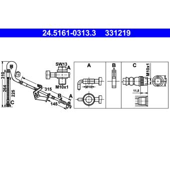 Flexible de frein ATE OEM 4806J4