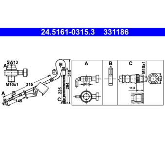 Flexible de frein ATE OEM 4806F9