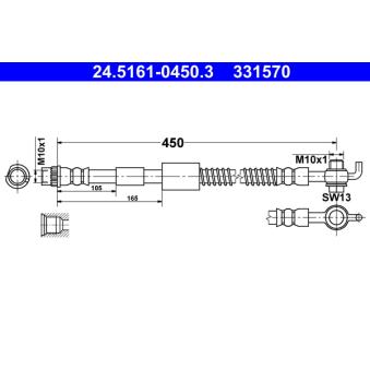 Flexible de frein ATE [24.5161-0450.3]