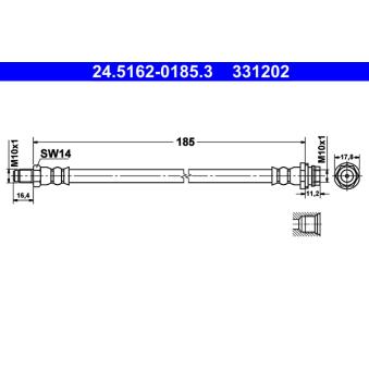 Flexible de frein ATE OEM 30714483