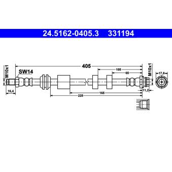 Flexible de frein ATE OEM 31305079