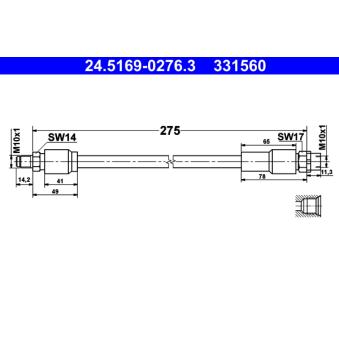 Flexible de frein ATE [24.5169-0276.3]