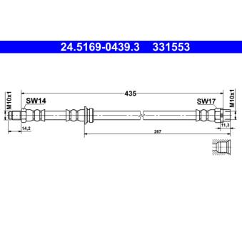 Flexible de frein ATE OEM 34306788437
