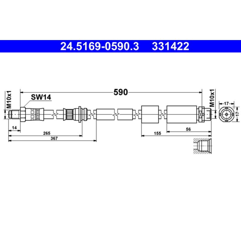 Flexible de frein ATE 24.5169-0590.3 - Visuel 1
