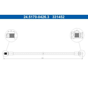 Flexible de frein ATE OEM 0004282835