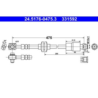 Flexible de frein ATE OEM 42603873 Flexible de frein ATE OEM 42603873