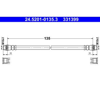 Flexible de frein ATE OEM 462100003R