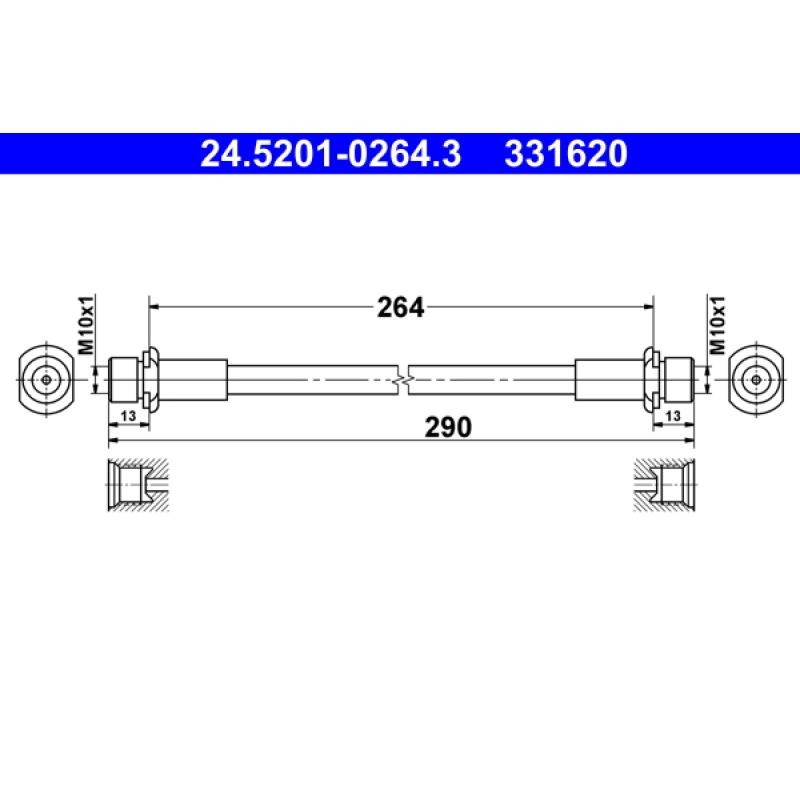 Flexible de frein ATE 24.5201-0264.3 - Visuel 1