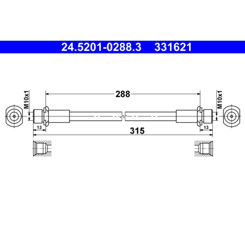 Flexible de frein ATE 24.5201-0288.3 - Visuel 1
