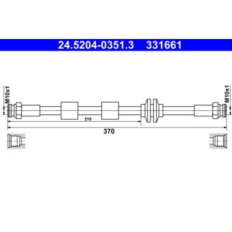 Flexible de frein ATE OEM 562509 Flexible de frein ATE OEM 562509
