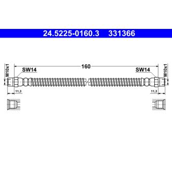Flexible de frein ATE OEM 7D0611775D Flexible de frein ATE OEM 7D0611775D