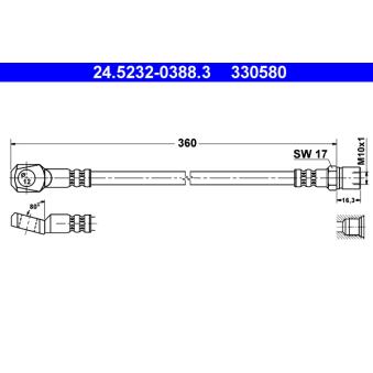Flexible de frein ATE OEM 6314280035