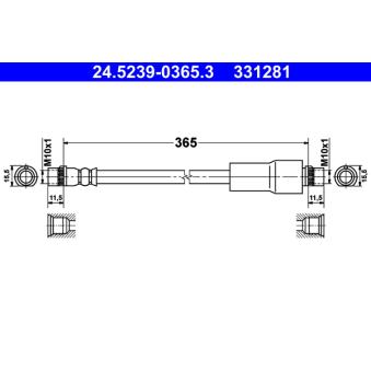 Flexible de frein ATE OEM 4806H2 Flexible de frein ATE OEM 4806H2