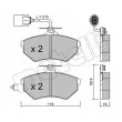 METELLI 22-0050-1 - Jeu de 4 plaquettes de frein avant