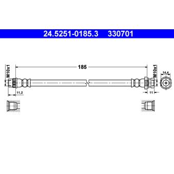 Flexible de frein ATE OEM 8200256166 Flexible de frein ATE OEM 8200256166