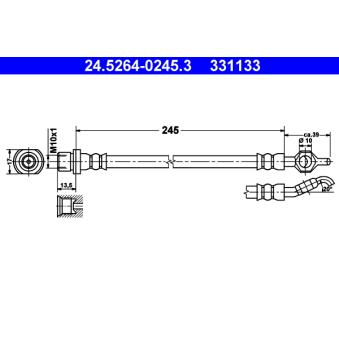 Flexible de frein ATE OEM 9094702A37 Flexible de frein ATE OEM 9094702A37