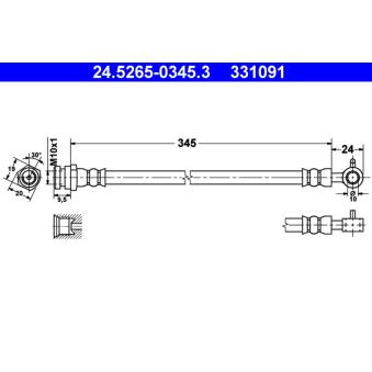 Flexible de frein ATE 24.5265-0345.3