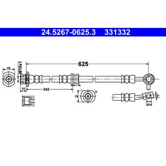 Flexible de frein ATE OEM 46210JG01B