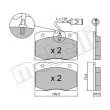 METELLI 22-0051-2 - Jeu de 4 plaquettes de frein avant