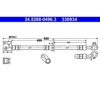Flexible de frein ATE OEM 01464SAAG00
