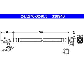 Flexible de frein ATE OEM 9094702E85 Flexible de frein ATE OEM 9094702E85