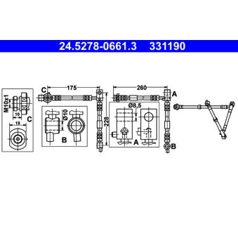 Flexible de frein ATE OEM 46211AV720