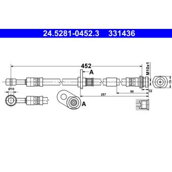 Flexible de frein ATE OEM 51540M68K00 Flexible de frein ATE OEM 51540M68K00