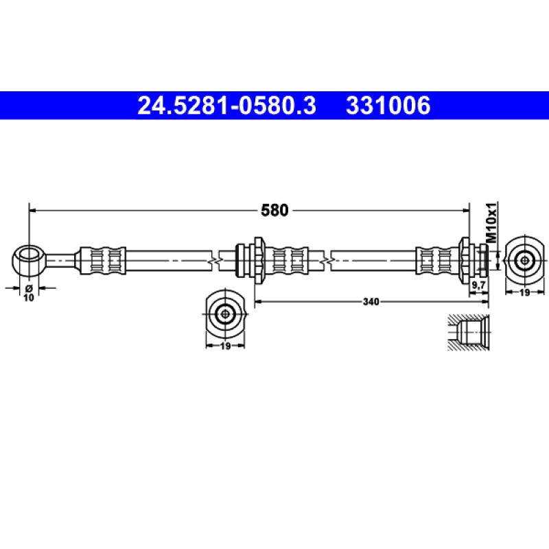 Flexible de frein ATE 24.5281-0580.3 - Visuel 1