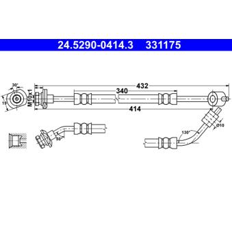Flexible de frein ATE OEM 462110X800