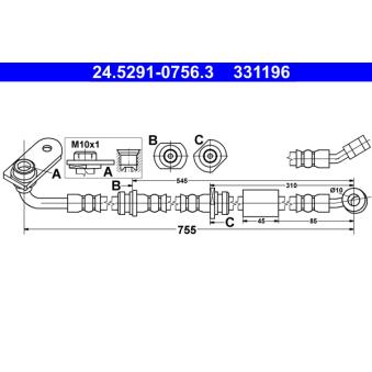 Flexible de frein ATE OEM 5155067D00