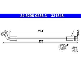 Flexible de frein ATE OEM 9094702H00