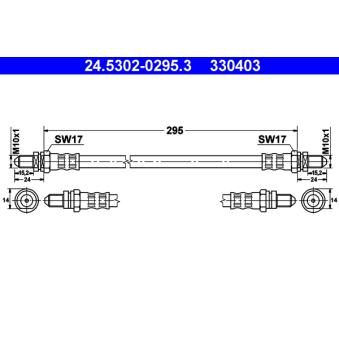 Flexible de frein ATE 24.5302-0295.3