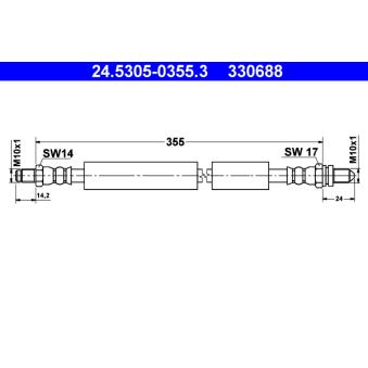 Flexible de frein ATE OEM 1118774
