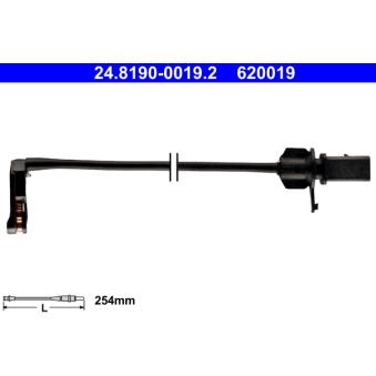 Contact d'avertissement, usure des plaquettes de frein ATE OEM 4H0615121P