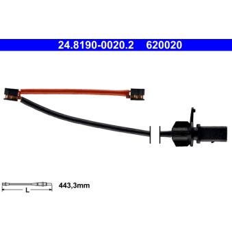 Contact d'avertissement, usure des plaquettes de frein ATE OEM 4H0615121Q