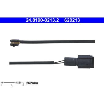 Contact d'avertissement, usure des plaquettes de frein ATE 24.8190-0213.2 pour BMW Série 7 745 i - 252ch