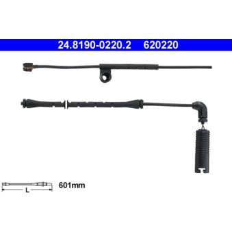 Contact d'avertissement, usure des plaquettes de frein ATE OEM 34351164371