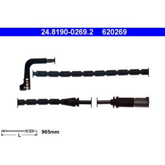 Contact d'avertissement, usure des plaquettes de frein ATE OEM 34356789505
