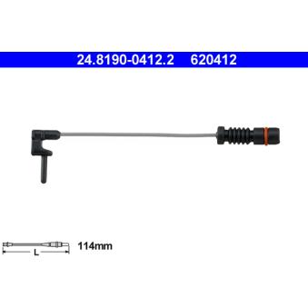 Contact d'avertissement, usure des plaquettes de frein ATE OEM A1635401717