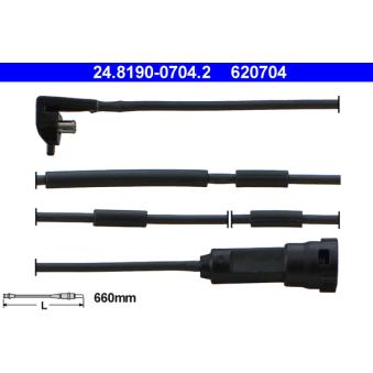 Contact d'avertissement, usure des plaquettes de frein ATE OEM 1238349