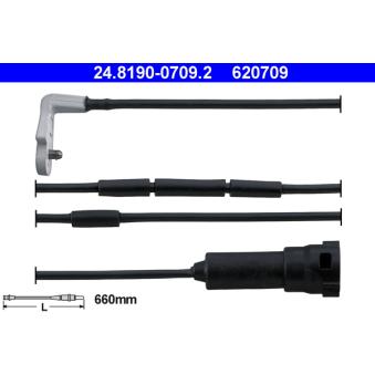 Contact d'avertissement, usure des plaquettes de frein ATE 24.8190-0709.2