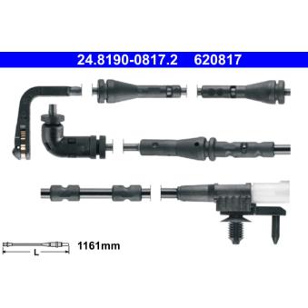 Contact d'avertissement, usure des plaquettes de frein ATE OEM LR061365 Contact d'avertissement, usure des plaquettes de frein ATE OEM LR061365