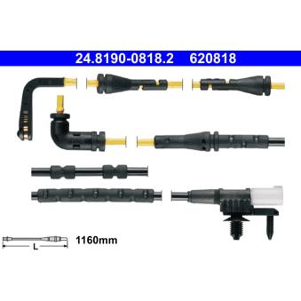 Contact d'avertissement, usure des plaquettes de frein ATE OEM LR083646 Contact d'avertissement, usure des plaquettes de frein ATE OEM LR083646