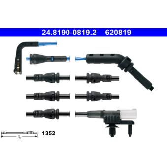 Contact d'avertissement, usure des plaquettes de frein ATE OEM LR122455 Contact d'avertissement, usure des plaquettes de frein ATE OEM LR122455