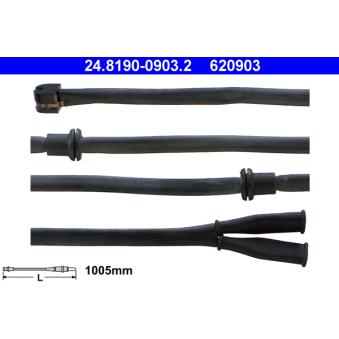 Contact d'avertissement, usure des plaquettes de frein ATE 24.8190-0903.2