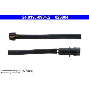Contact d'avertissement, usure des plaquettes de frein ATE 24.8190-0904.2