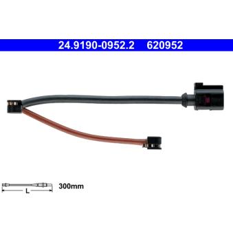 Contact d'avertissement, usure des plaquettes de frein ATE OEM 99160918100 Contact d'avertissement, usure des plaquettes de frein ATE OEM 99160918100