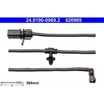 Contact d'avertissement, usure des plaquettes de frein ATE OEM 8W0615121E