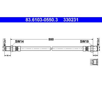 Flexible de frein ATE OEM 0004284735 Flexible de frein ATE OEM 0004284735